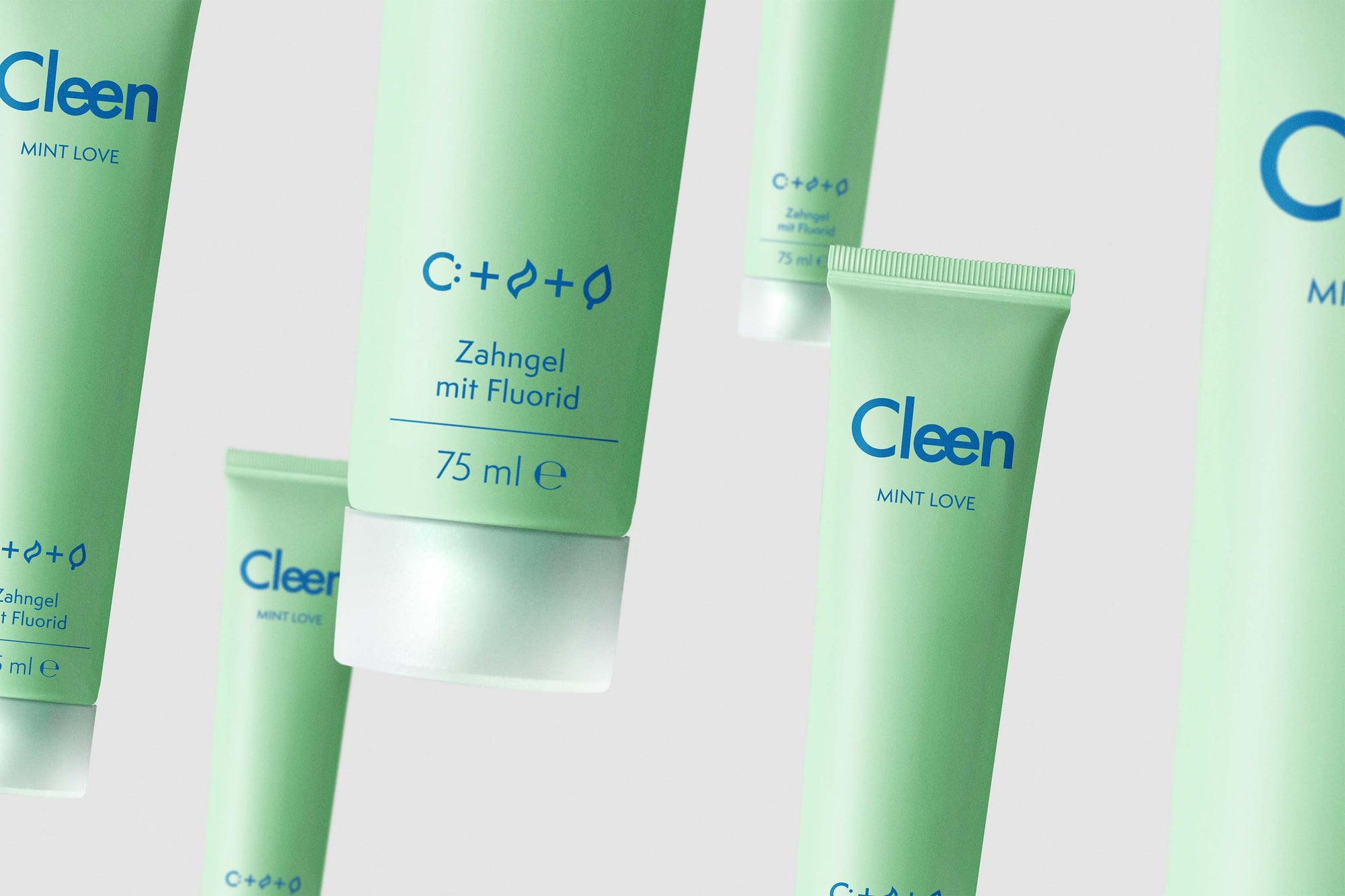 Cleen Zahnpasta Mint Love Fliegende Tuben